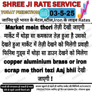 आज के लोहे के स्क्रैप की कीमत और बाजार पूर्वानुमान