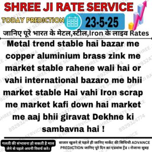 आज का मेटल आयरन स्क्रैप रेट