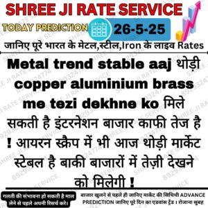 आज के मेटल आयरन स्क्रैप की कीमत और बाजार का अपडेट