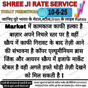 आज के लोहे के स्क्रैप की ताज़ा दरें और बाजार विश्लेषण