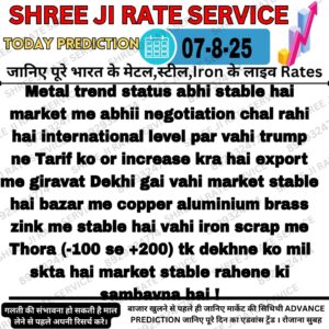 Aaj ka iron scrap rate aur metal market update