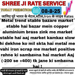 Aaj ka lohe ka raddi (iron scrap) bhav aur market prediction