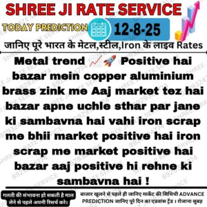 Aaj ka metal iron scrap rate aur bhavishyavani