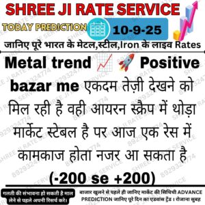 Aaj ka metal iron scrap rate – Lohe ke raddi bhav ka update
