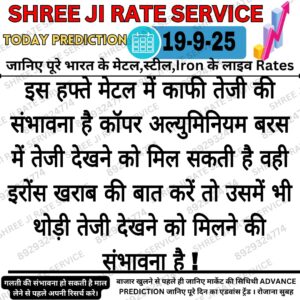 Aaj ka iron scrap rate aur market ka trend.