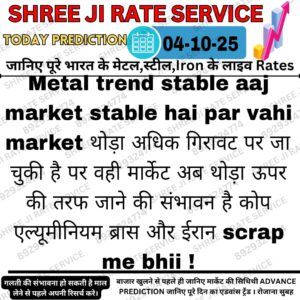 Aaj ka metal iron scrap rate – loha raddi ka bhav mandi ke hisaab se