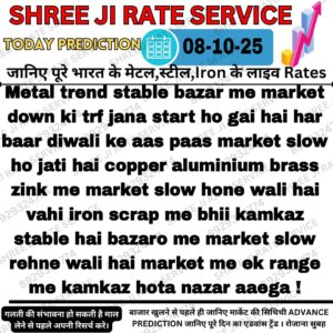 Aaj ka metal iron scrap bhav – Lohe ke raddi daam ka update
