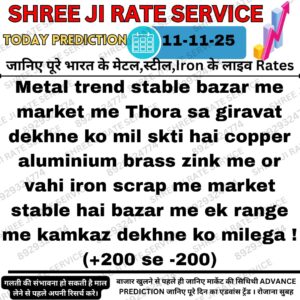 Aaj ke Iron Scrap rate aur market trend ka update.