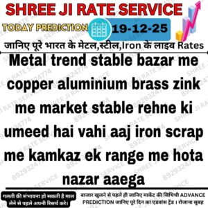 Aaj ke iron scrap metal ka latest rate aur market trend analysis