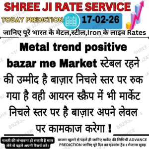 Aaj ka metal iron scrap rate prediction chart with market trend analysis