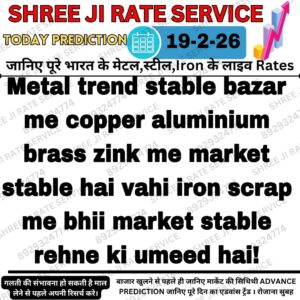Aaj ke metal, iron aur scrap ke latest market price prediction ka update