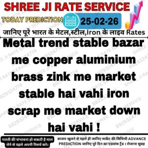 Aaj ka metal iron scrap rate aur price prediction update India market