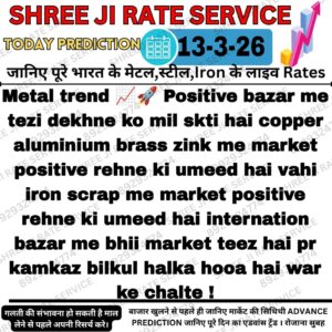 Aaj ka metal iron aur scrap market rate prediction aur trend analysis