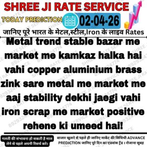 Metal, iron aur scrap ke aaj ke market trend aur price prediction ka overview