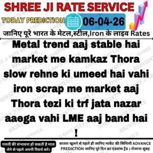 Aaj ka metal market update jisme iron aur scrap ke latest rate aur trend dikhaye gaye hain