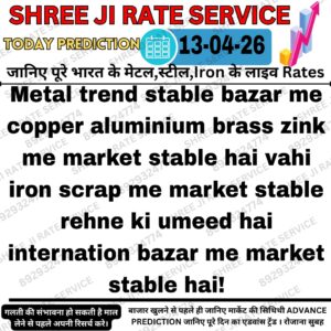 metal scrap rate today prediction India scrap market trend up down analysis