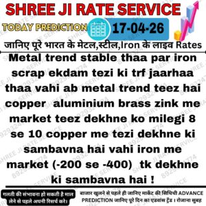 metal scrap rate prediction today with market trend and price analysis