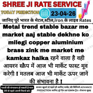 aaj ka metal scrap rate prediction copper iron aluminium price forecast india