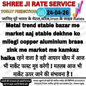 today metal scrap rate prediction showing expected price movement in iron copper aluminum scrap market