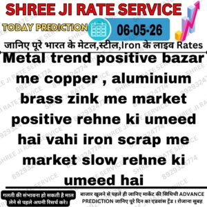 Aaj ka metal iron scrap market trend aur price prediction ka overview