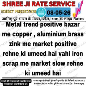 Aaj ke metal, iron aur scrap market rate aur price prediction ki jankari