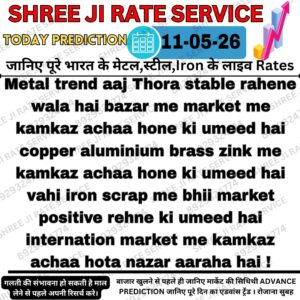 Today metal, iron aur scrap market ke latest bhav aur price trend ki jankari