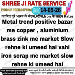 Today metal iron scrap market rate update image with latest scrap prices and metal trading information