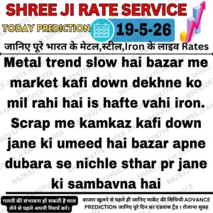 Aaj ke metal iron scrap market ka latest price prediction aur trading update