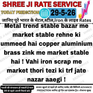 Today metal iron scrap market update aur latest scrap rate prediction image