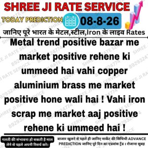 Aaj ka Metal, Iron aur Scrap Price Prediction