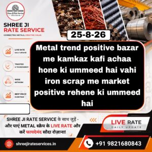 Today Metal, Iron aur Scrap Rate Prediction