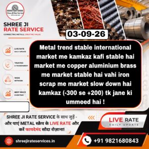 Aaj ka Metal, Iron aur Scrap Rate Prediction aur Market Update