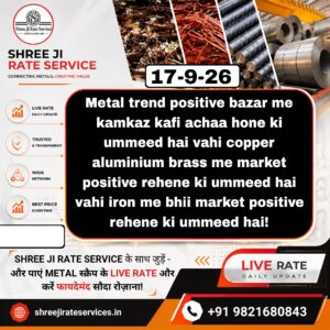 Aaj ke metal, iron aur scrap rates ka market prediction aur price trend